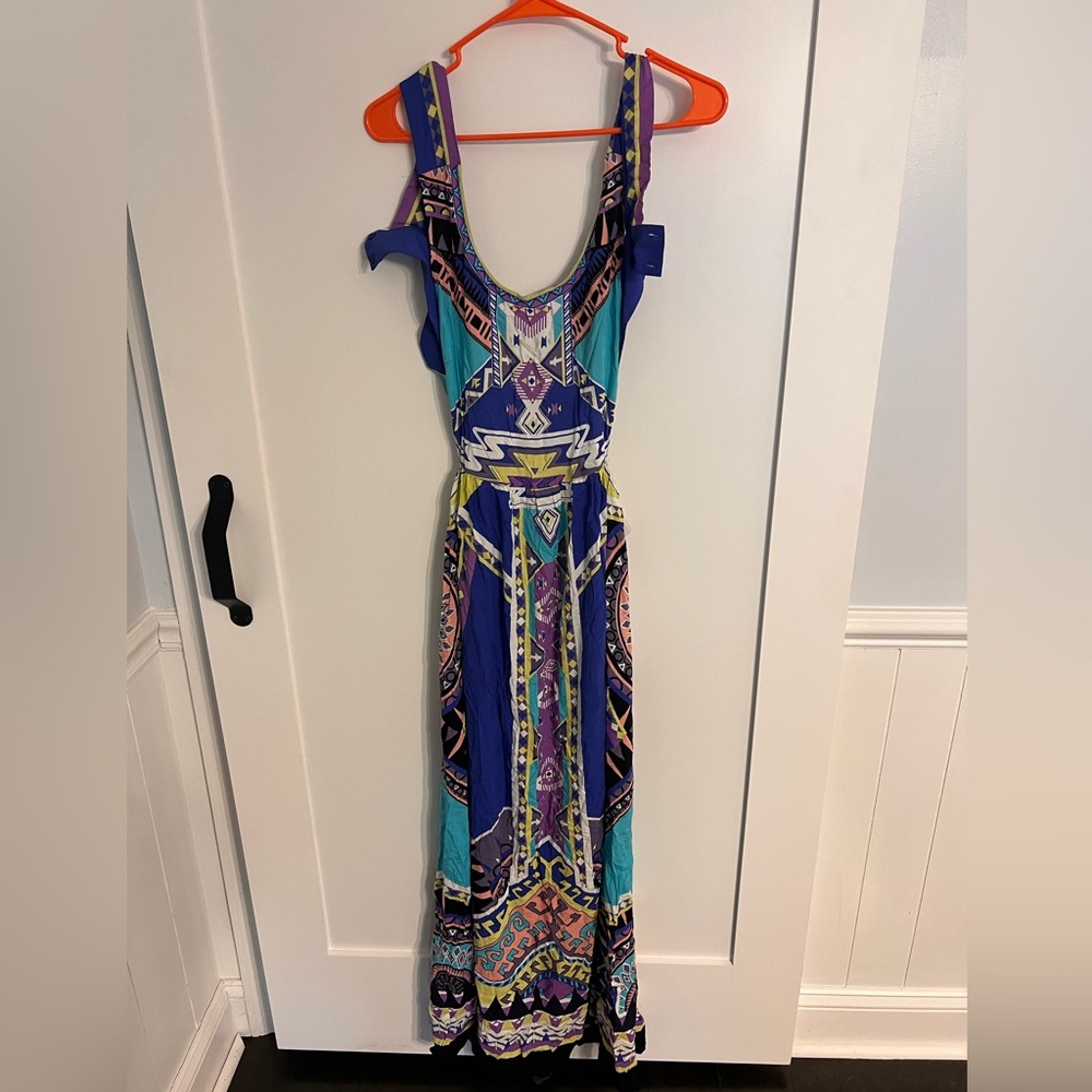 Colorful Aztec maxi dress